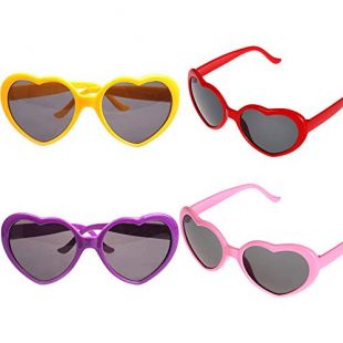 Fashion Large Women Lady Girl Oversized Heart Shaped Retro Sunglasses Cute Love Eyewear (red)