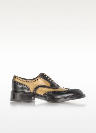 Forzieri Chaussures Oxford fait-main en cuir deux-tons