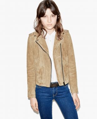 The Kooples - BLOUSON BIKER EN DAIM