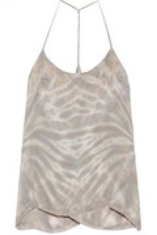 Tie-dyed silk tank