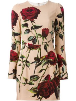 Dolce & Gabbana - rose print dress