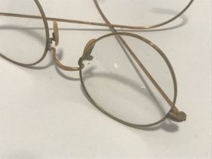 Lunettes De Vue Vintage Algha En Or 14 Carats - Monture Ronde 49 Mm, Neuves Avec étiquettes