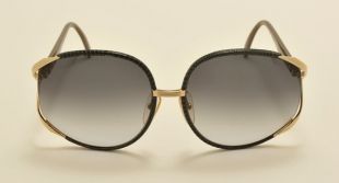 Christian Dior 2250 Cat2 surdimensionné forme / recouvert de cuir rare cadre / 80 s modèle / amendements / fabriqué en Autriche / new lentilles Vintage lunettes de soleil