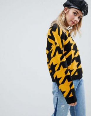 ASOS DESIGN   Pull à motif pied de poule at asos.com