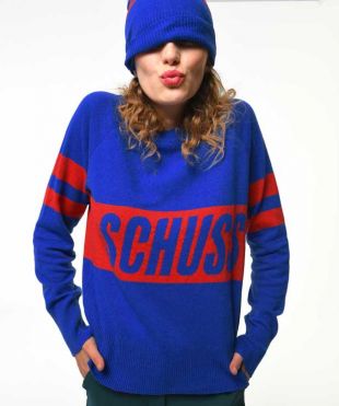 Pull Thermolactyl, mérinos et cachemire.   Bleu Assortis