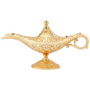 La Lampe d'Aladin Décoration Meuble en forme de Lampe d'Aladdin Magique 22*12cm (Doré)