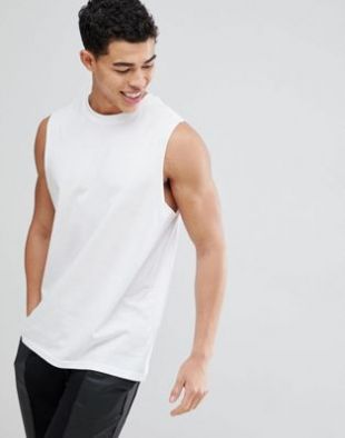 New Look   T shirt sans manches   Blanc at asos.com