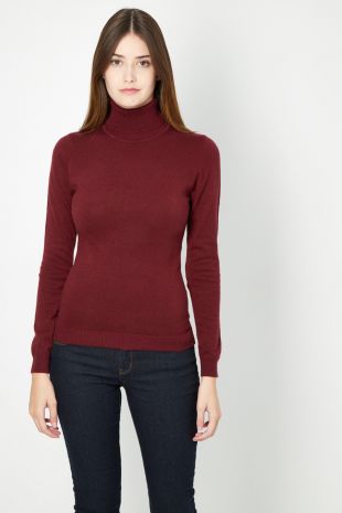 Pull en cachemire et soie Bordeaux par Univers Cachemire