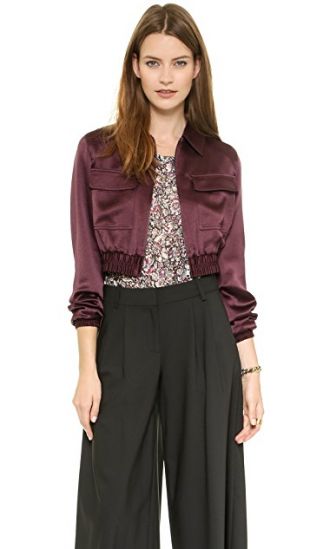 Club Monaco Seraphina Cropped Bomber Jacket