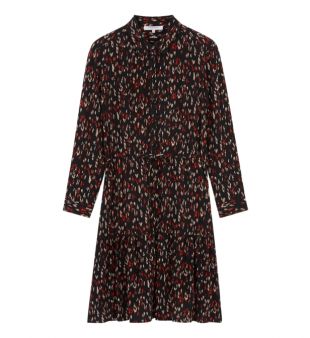 Robe chemise imprimée à volants