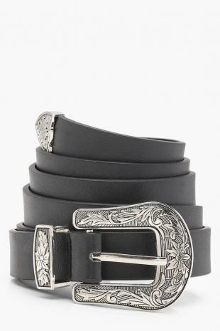 Western-Cowboy Lot de 2 ceintures vintage en cuir pour