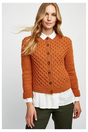 Honeycomb Cardigan in Glazed Ginger by People Tree