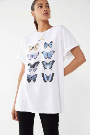 T-shirt à papillons Urban Outfitters
