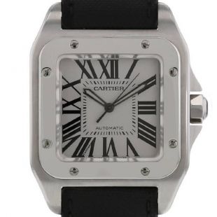 Montre Cartier Santos 100 en acier Vers  2004