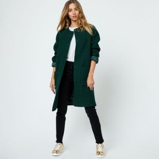 Manteau ample sans col