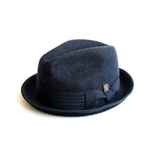 Dasmarca Mens Crushable & Packable Wool Felt Trilby Hat - Albert Navy S