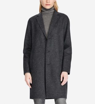 Manteau long à carreaux en laine Polo Ralph Lauren