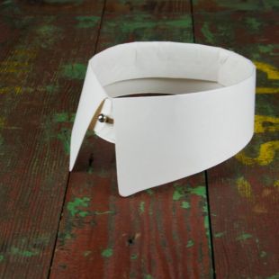 Vintage collar, 1950's Paper / Disposable Collar, Stiff false collar, white detachable shirt / uniform collar, Snowvex square point collar