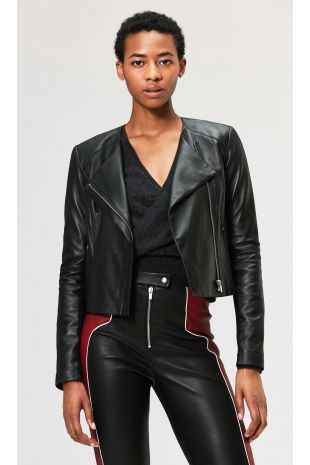 Veda Dali Orion Leather Jacket in Blue