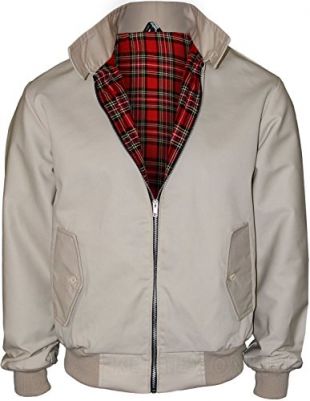 Kentex Online Men's Harrington Retro Smart Classic Jacket XX-Large Beige