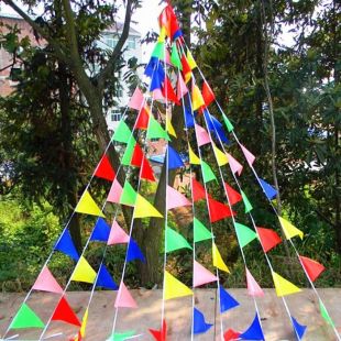 80M Multicolore Banderole Bannière Triangle Suspendu Mariage Décoration