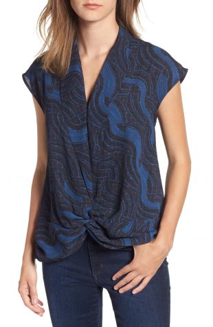 Trouvé Twist Front Knot Top