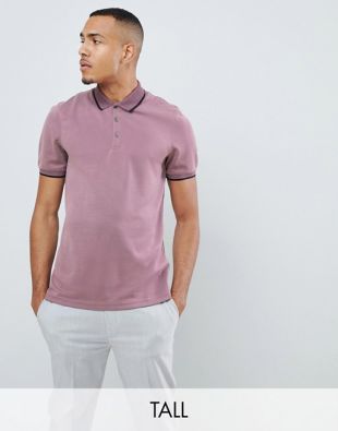 Ted Baker Polo avec col contrastant rose
