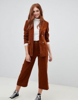 New Look   Pantalon court d'ensemble en velours côtelé