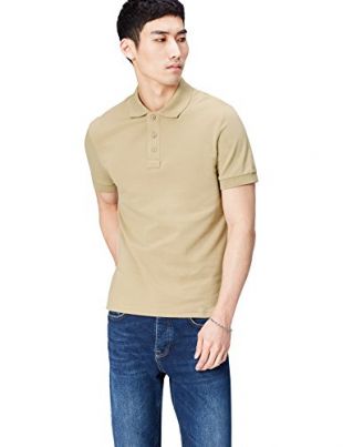 Activewear Polo à Manches Courtes Homme, Vert (Khaki), Medium