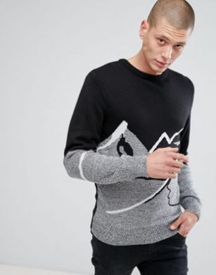 Bellfield   Pull à motif paysage de montagne at asos.com