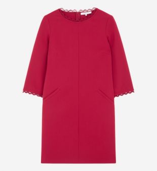 Robe droite à manches 3/4