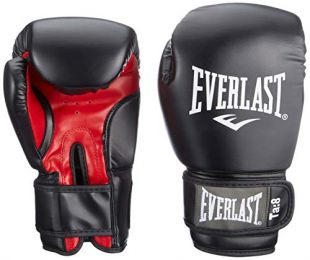 Everlast Rodney 1803 10 oz Gants de Boxe entraînement muscles pectoraux mixte adulte Noir/Rouge 30 cm