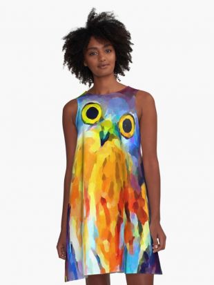 ‘Chouette aboyer’ Robe trapèze by ChrisButler