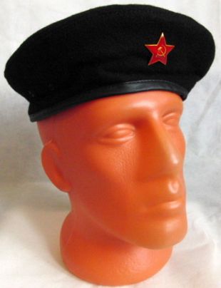 Russian USSR Army Black Beret Che Guevara Military Style Metal Red Star Badge  | eBay