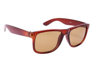 Couleur marron Retro Vintage Wayfarer lunettes de soleil Look classique