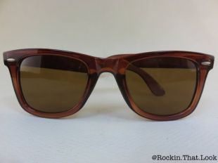 Cadre carré Transparent Lunettes de soleil marron