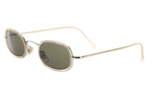 Calvin Klein 327S 90s square sunglasses, slim silver metal frame double rimmed with carved details, made in Italy 1990s NOS
