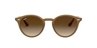 Ray-Ban RB2180 Round Sunglasses, Turtledove/Brown Gradient, 49 mm