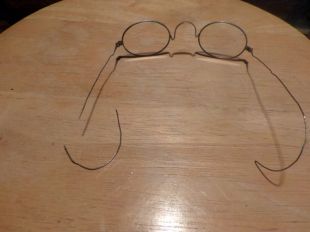 Montures de lunettes avec le pliage des temples et C pont de 1807 à 1889, en argent Antique lunettes métal