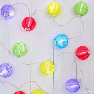 Guirlande Lumineuse LED 20 Lampions Chinois Multicolores pour Intérieur/Extérieur par Lights4fun   B00MHWDGFK