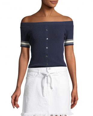 Frame Off-The-Shoulder Sweater