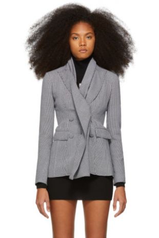 Off White Black & White Galles Double Breasted Blazer