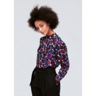 Blouse écrue à imprimé feuillage sur crêpe viscose par Tara Jarmon