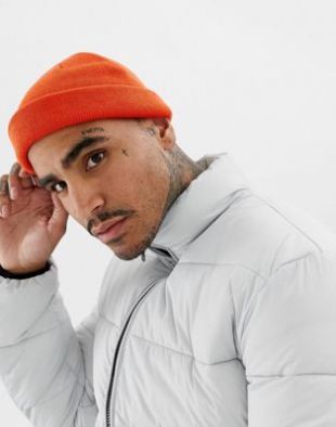 Asos Petit bonnet style pêcheur en polyester recyclé Orange