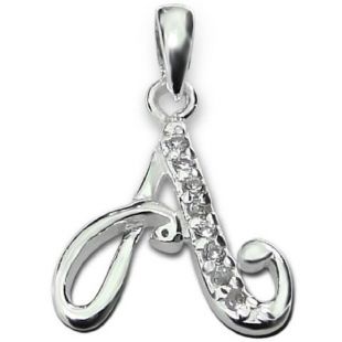 SO CHIC BIJOUX Pendentif Lettre Initiale A Blanc Argent 925 - La Redoute