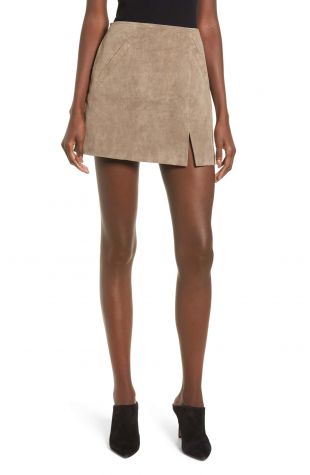 BLANKNYC Suede Miniskirt - couleur French Taupe