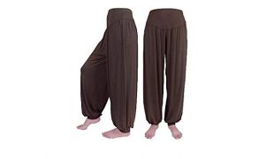 Yogogo Femme Pantalon Modal Yoga Fitness Pilates Pantalon Harem Bouffant Palazzo Pantalon (L, Purple)