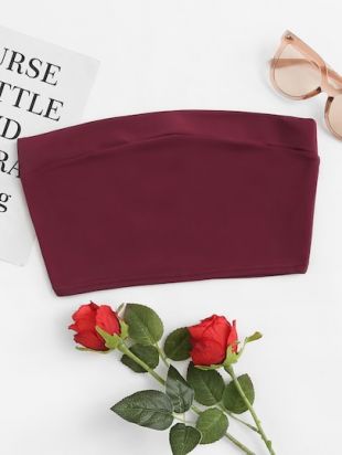 asymetric crop top ROMWE