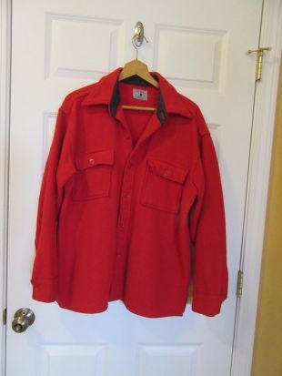 Chemise de veste de chasse Carter & Churchill profil avec poches, chemise de laine rouge livraison gratuite, vêtements de chasse, chemise de bucheron