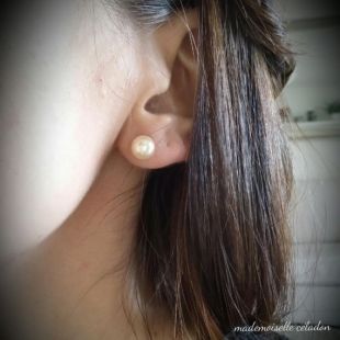 Boucles D'oreilles Perles De Majorque Plaqué Or 18 Carats - Neuf Avec étiquettes